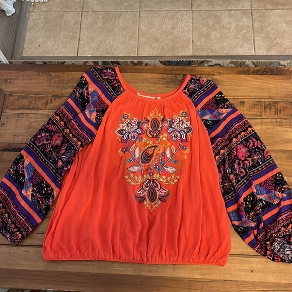 Soft Surroundings Plus Sized colorful top - Picture 1 of 5